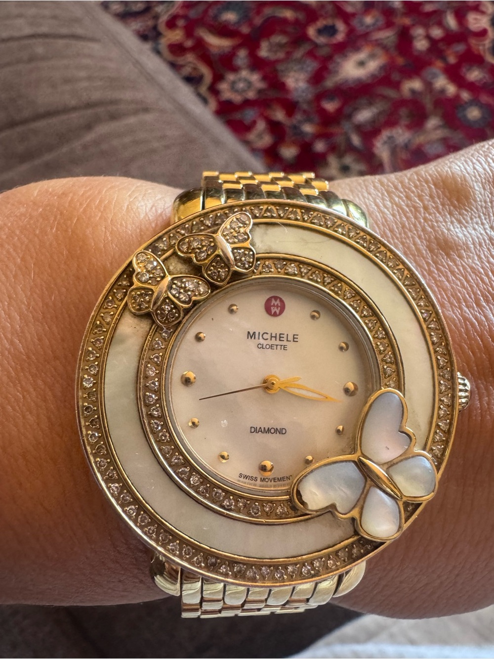 Michele Cloette Butterfly Limited Edition Diamond Watch 36mm 150 Diamonds - Picture 3 of 14